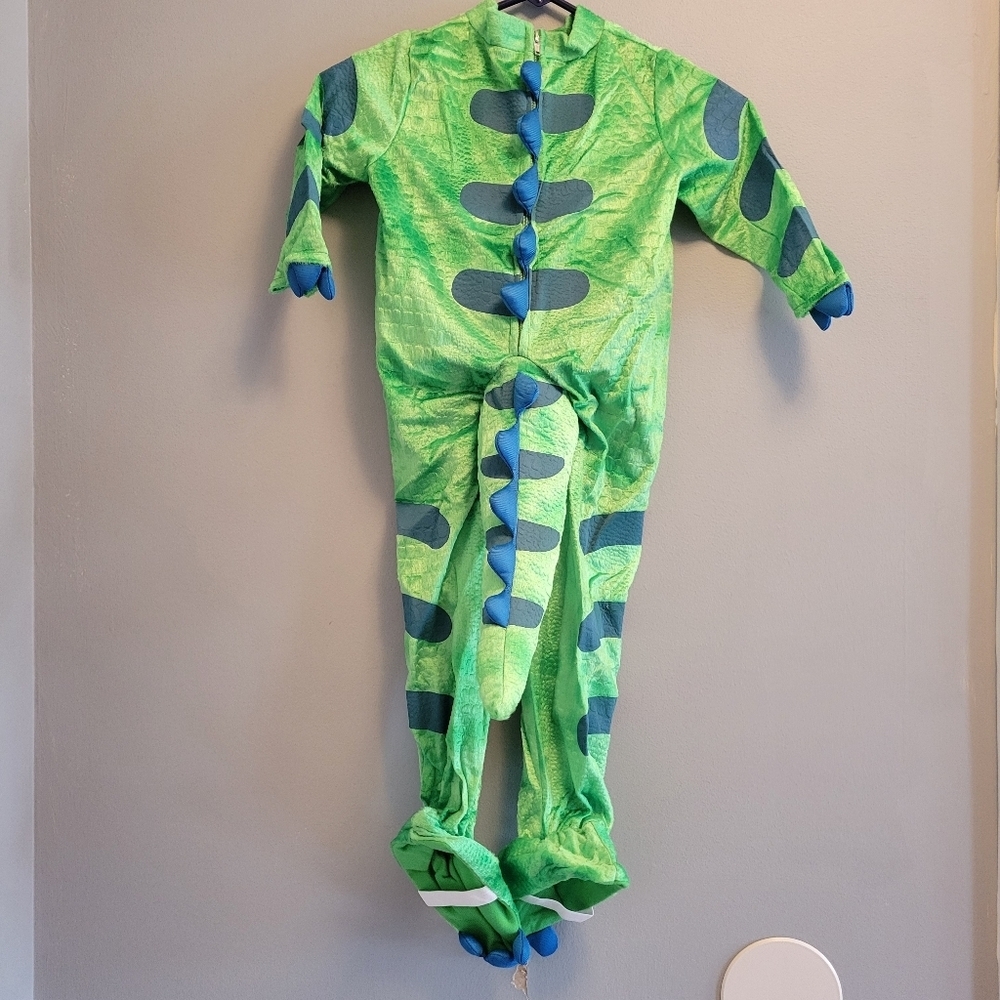 Kids Triceratops Dinosaur Costume Deluxe Toddler 3T Hood Tail Egg Outfit Set - Picture 3 of 7